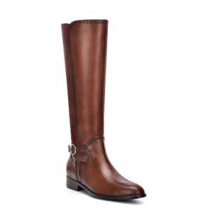 BOTA CUADRA EN PIEL DE RES NATURAL