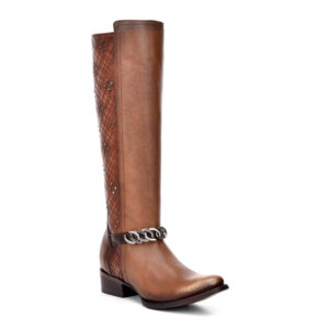BOTA CUADRA EN PIEL GENUINA DE RES SANTANA TAIMIR