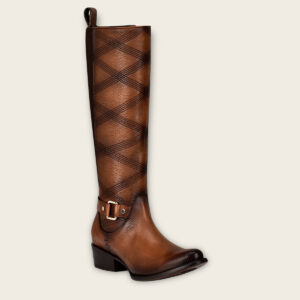 BOTA CUADRA EN PIEL GENUINA DE DE RES SANTANA