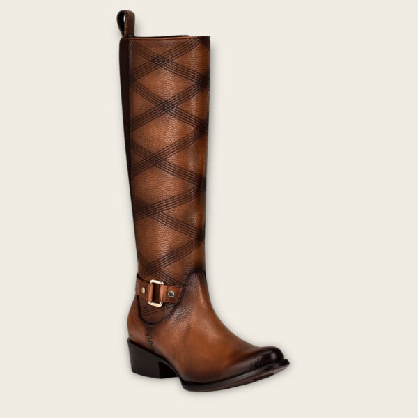 BOTA CUADRA EN PIEL GENUINA DE DE RES SANTANA