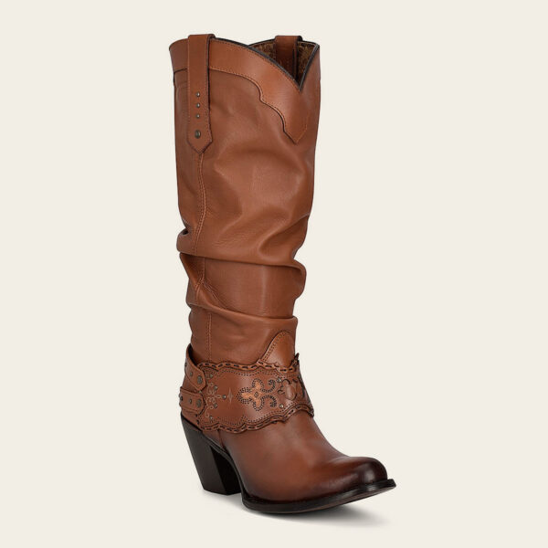 BOTA CUADRA EN PIEL DE RES SALTILLO