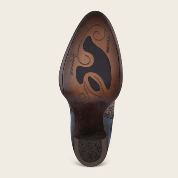 BOTA CUADRA EN PIEL DE PITON BELLY PLUNGE BLUSH - Image 8