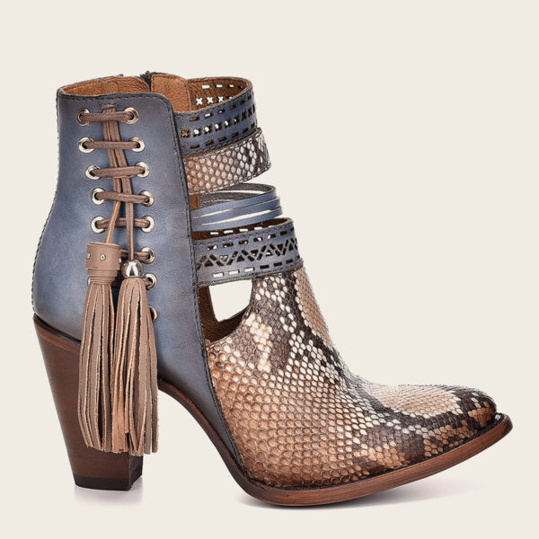 BOTA CUADRA EN PIEL DE PITON BELLY PLUNGE BLUSH - Image 2