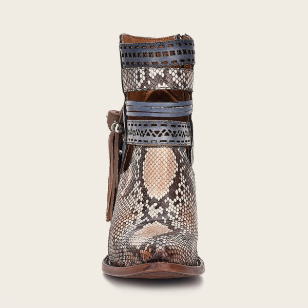 BOTA CUADRA EN PIEL DE PITON BELLY PLUNGE BLUSH - Image 5