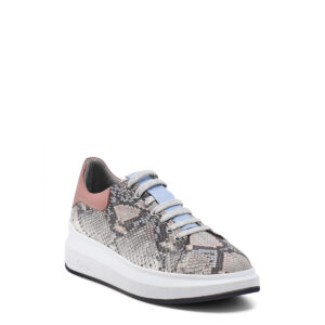 TENIS FRANCO CUADRA EN PIEL DE PITON RET BLUSH