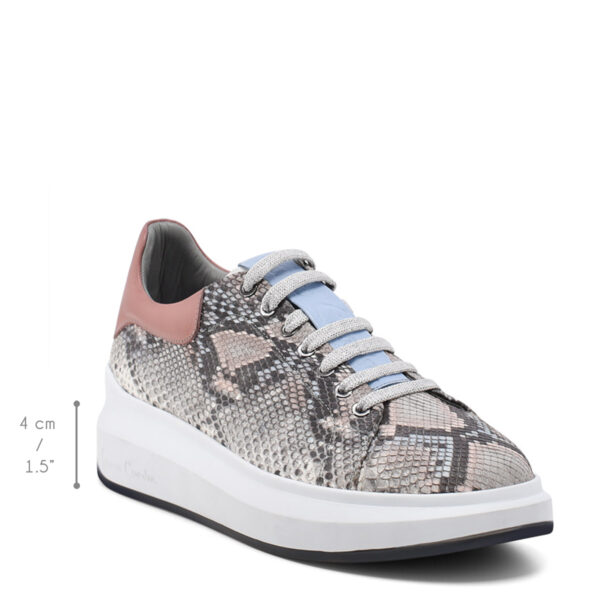 TENIS FRANCO CUADRA EN PIEL DE PITON RET BLUSH - Image 7