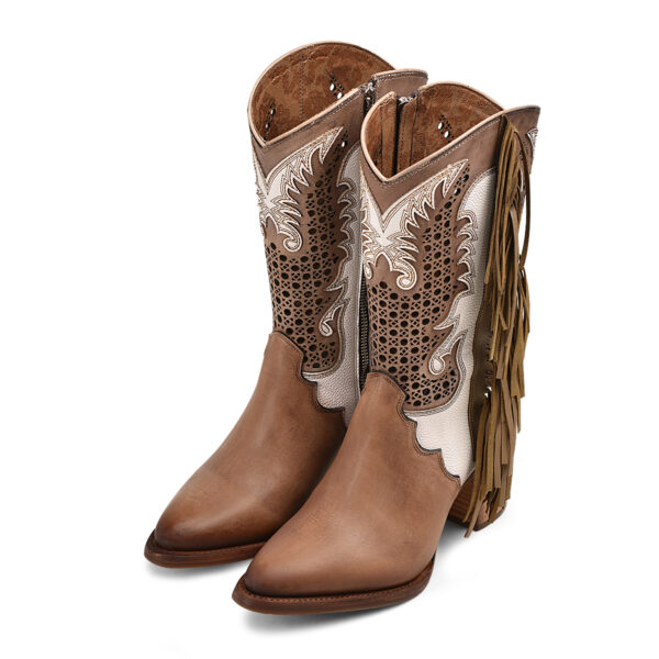 BOTA CUADRA EN PIEL DE RES ONTARIO - Image 3