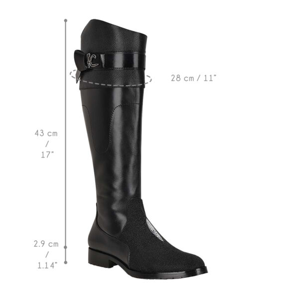 BOTA FRANCO CUADRA EN PIEL DE MANTARRAYA