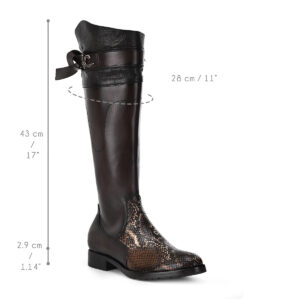 BOTA FRANCO CUADRA EN PIEL DE PITON