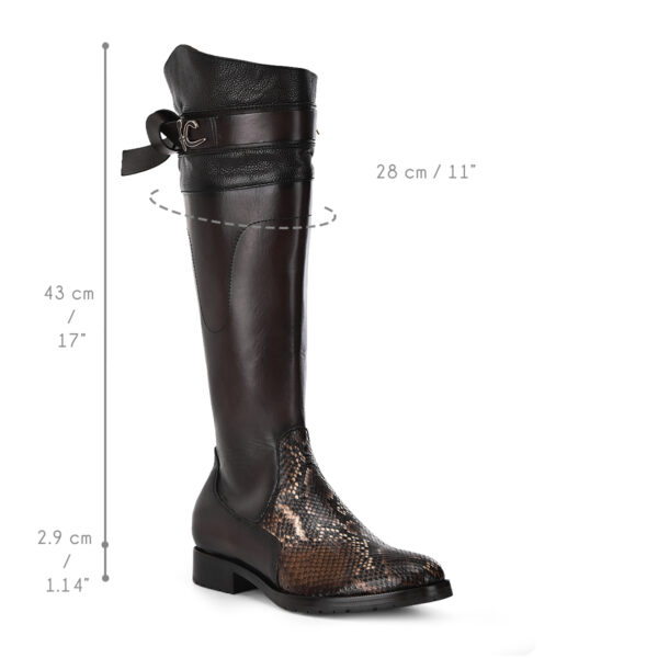 BOTA FRANCO CUADRA EN PIEL DE PITON