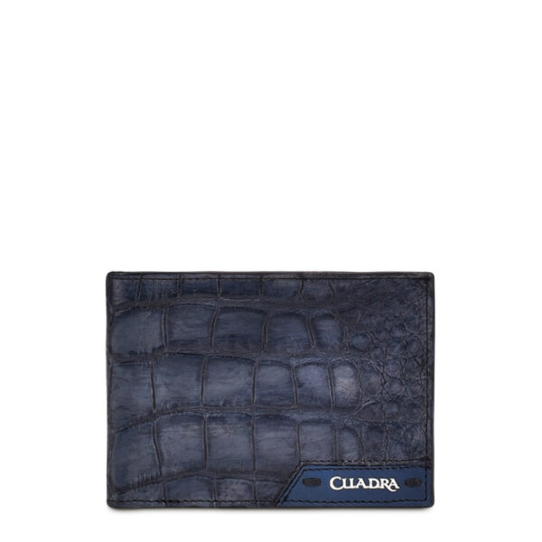 BILLETERA CUADRA EN PIEL DE ALLIGATOR