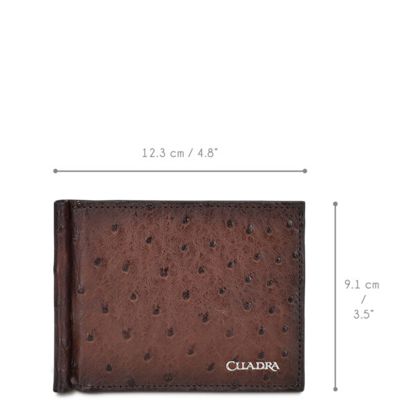 BILLETERA CUADRA EN PIEL DE AVESTRUZ - Image 6