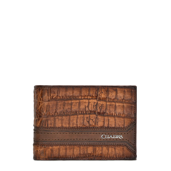 BILLETERA CUADRA EN PIEL DE CAIMAN