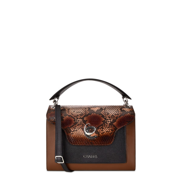 BOLSO CUADRA EN PIEL DE PITON