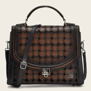 BOLSO CUADRA EN PIEL DE GENUINA DE RES