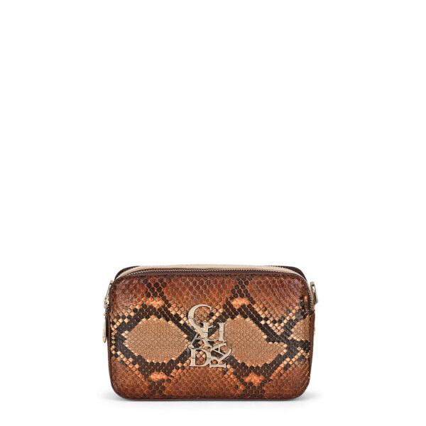 BOLSO CUADRA EN PIEL DE PITON