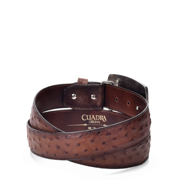 CINTURON VAQUERO CUADRA EN PIEL DE AVESTRUZ MORONI - Image 3
