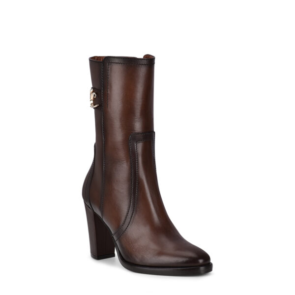 BOTIN FRANCO CUADRA EN PIEL DE BOVINO